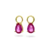 Nora Mørk by Gulldia – Drop charms i forgylt sølv, rosa zirkonia