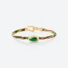 OLE LYNGGAARD COPENHAGEN – Life armbånd med 18k gult gull lås og malakitt – Plum – 4,5mm