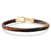OLE LYNGGAARD COPENHAGEN – BoHo – Life armbånd med 18k gult gull lås – Maroon