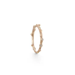 OLE LYNGGAARD COPENHAGEN – Nature ring i roségull med 0,04 ct diamanter
