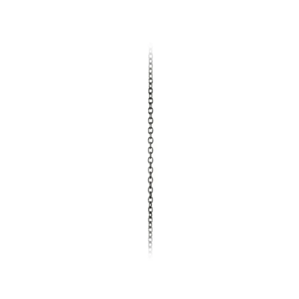 OLE LYNGGAARD COPENHAGEN – Design collier ankerlenke i oksidert sølv – 40/38/36 cm