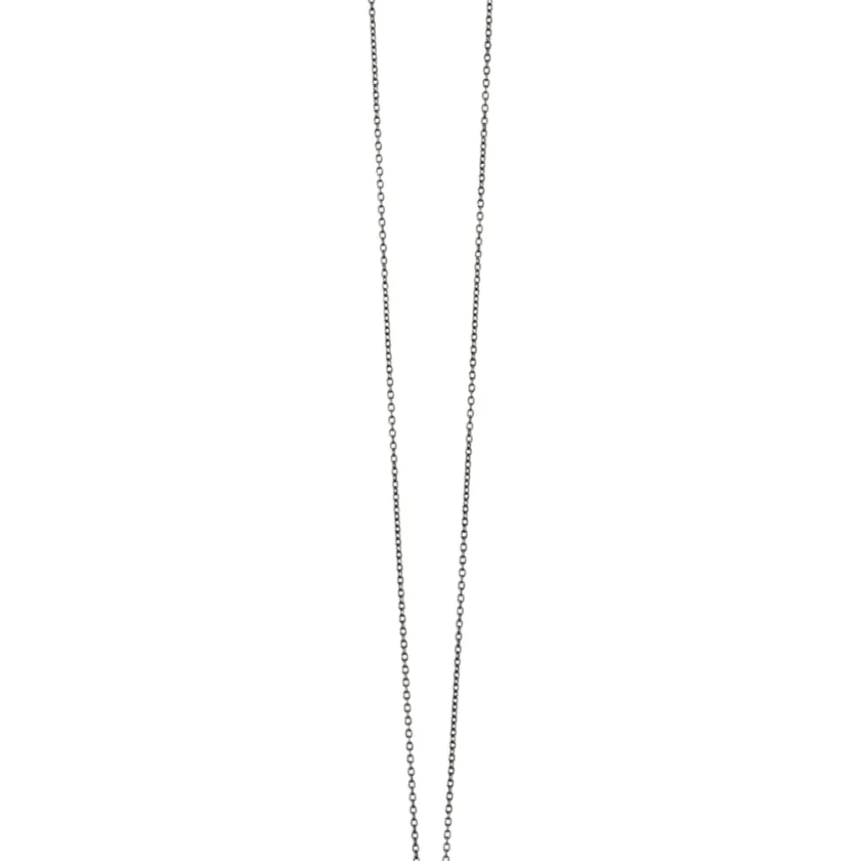 OLE LYNGGAARD COPENHAGEN – Design collier ankerlenke i oksidert sølv – 45/42/40