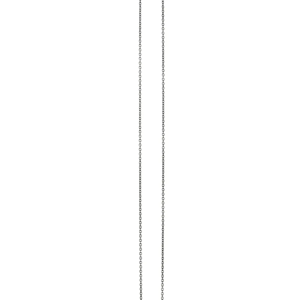 OLE LYNGGAARD COPENHAGEN – Design collier ankerlenke i oksidert sølv – 90/80/60 cm