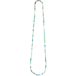 OLE LYNGGAARD COPENHAGEN – Lace design collier med miks av stener, uten lås – 90 cm