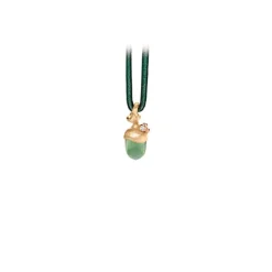 OLE LYNGGAARD COPENHAGEN – Forest Acorn lite vedheng i gult gull med 0,01 ct diamant