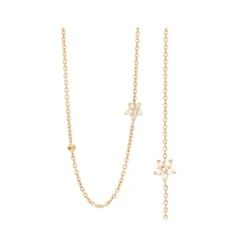 OLE LYNGGAARD COPENHAGEN – Shooting Stars Collier i gult gull med 0,67 ct diamanter – 80 cm