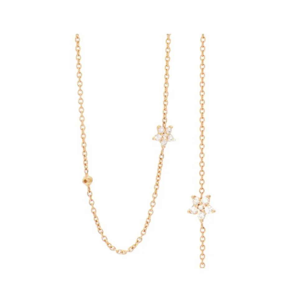 OLE LYNGGAARD COPENHAGEN – Shooting Stars Collier i gult gull med 0,67 ct diamanter – 80 cm