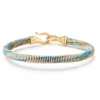 OLE LYNGGAARD COPENHAGEN – BoHo – Life armbånd med 18k gult gull lås – Cornflower