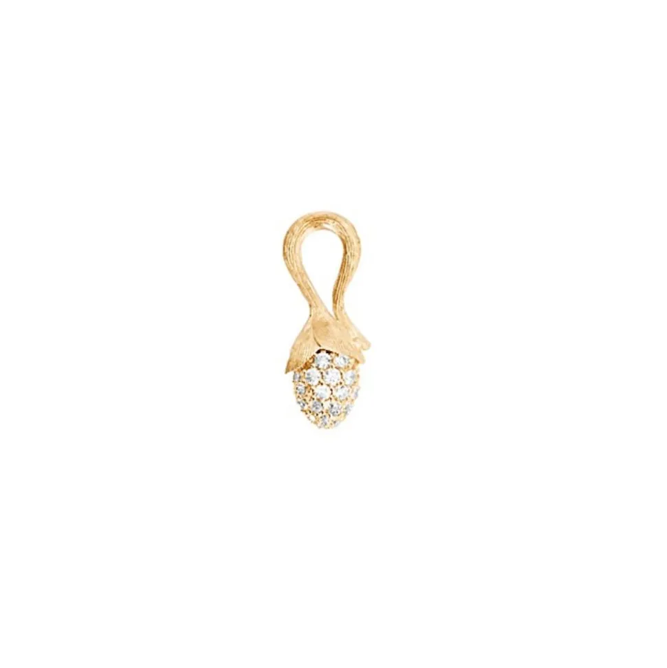 OLE LYNGGAARD COPENHAGEN – Lotus Spire mini vedheng i gult gull med 0,48 ct diamanter