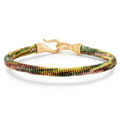 OLE LYNGGAARD COPENHAGEN – BoHo – Life armbånd med 18k gult gull lås – Plum