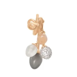 OLE LYNGGAARD COPENHAGEN – Lotus vedheng i gult gull med steiner og 0,38 ct diamanter
