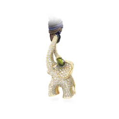 OLE LYNGGAARD COPENHAGEN – Elephant anheng i gull pavesatt med 536 diamanter, totalt 4,27 ct – Bestillingsvare!