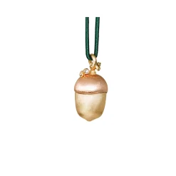 OLE LYNGGAARD COPENHAGEN – Forest Acorn stort anheng i gult gull og rosegull med 0,01 ct diamant