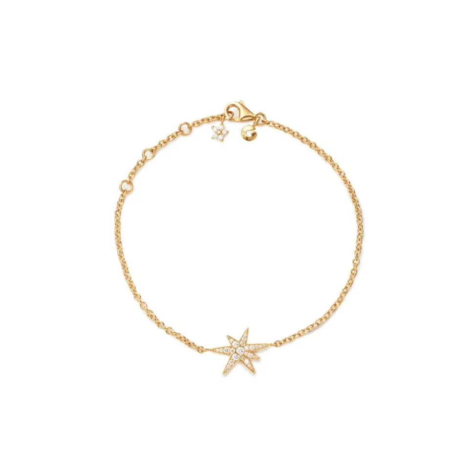 OLE LYNGGAARD COPENHAGEN – Funky Stars armbånd i 18k gult gull med 0,15ct diamanter