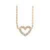 OLE LYNGGAARD COPENHAGEN – Heart Collier smykke i gult gull med 0,16 ct diamanter