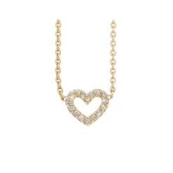 OLE LYNGGAARD COPENHAGEN – Heart Collier smykke i gult gull med 0,16 ct diamanter