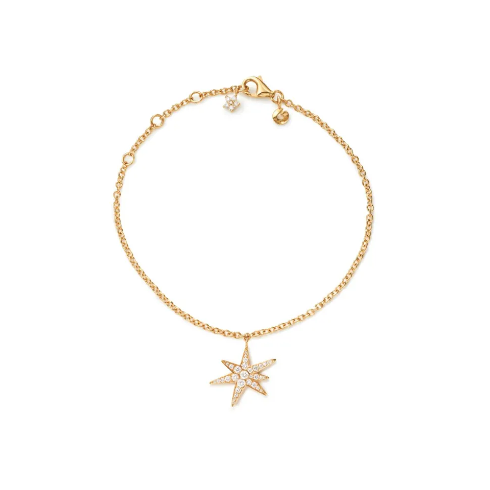 OLE LYNGGAARD COPENHAGEN – Funky Stars armbånd i 18k gult gull med 0,21ct diamanter