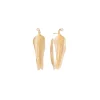 OLE LYNGGAARD COPENHAGEN – Leaves creoler i gult gull med 0,04 ct diamanter