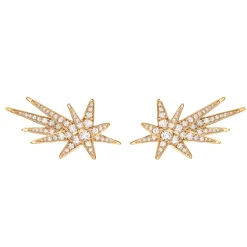 OLE LYNGGAARD COPENHAGEN – Funky Shooting Stars ørepynt i 18k gult gull med 0,54ct diamanter – Par