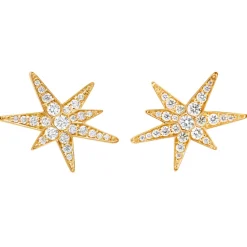 OLE LYNGGAARD COPENHAGEN – Funky Stars ørepynt i 18k gult gull med 0,24ct diamanter – Small