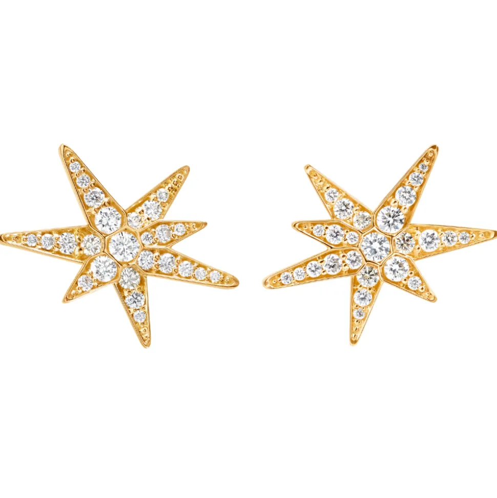OLE LYNGGAARD COPENHAGEN – Funky Stars ørepynt i 18k gult gull med 0,24ct diamanter – Small