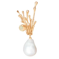 OLE LYNGGAARD COPENHAGEN – BoHo – Earclip stor i 18k gult gull med diamanter