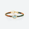 OLE LYNGGAARD COPENHAGEN – Life armbånd med 18k gult gull lås og aquamarine – Tropic – 6mm