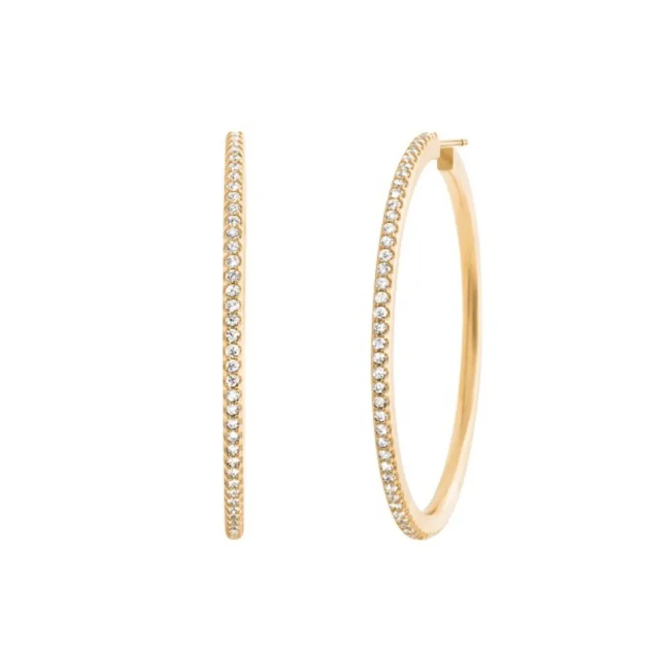 OLE LYNGGAARD COPENHAGEN – Love Band giga øreringer i gult gull med 1,60 ct diamanter