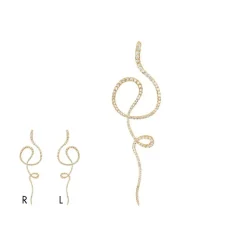 OLE LYNGGAARD COPENHAGEN – Love Band lang ørepynt i gult gull og 1,55 ct diamanter