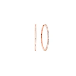OLE LYNGGAARD COPENHAGEN – Love Band stor øreringer i roségull med 0,82 ct diamanter