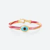 OLE LYNGGAARD COPENHAGEN – Life armbånd med 18k gult gull lås og evil eye – Berry – 6mm