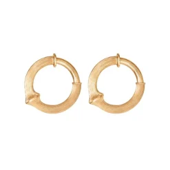 OLE LYNGGAARD COPENHAGEN – Nature smal creoler i gult gull – 21 mm