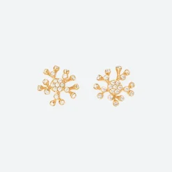 OLE LYNGGAARD COPENHAGEN – Wild Rose ørepynt i gult gull med 0,44ct diamanter