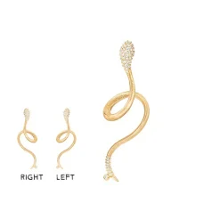 OLE LYNGGAARD COPENHAGEN – Snakes ørepynt i gult gull med 0,23 ct diamanter