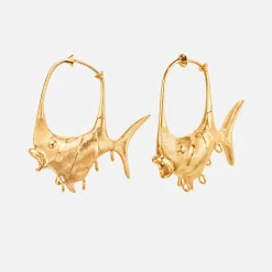 OLE LYNGGAARD COPENHAGEN – Young Fish ørepynt i 18k gult gull – Store