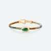 OLE LYNGGAARD COPENHAGEN – Life armbånd med 18k gult gull lås og malakitt – Tropic – 4,5mm