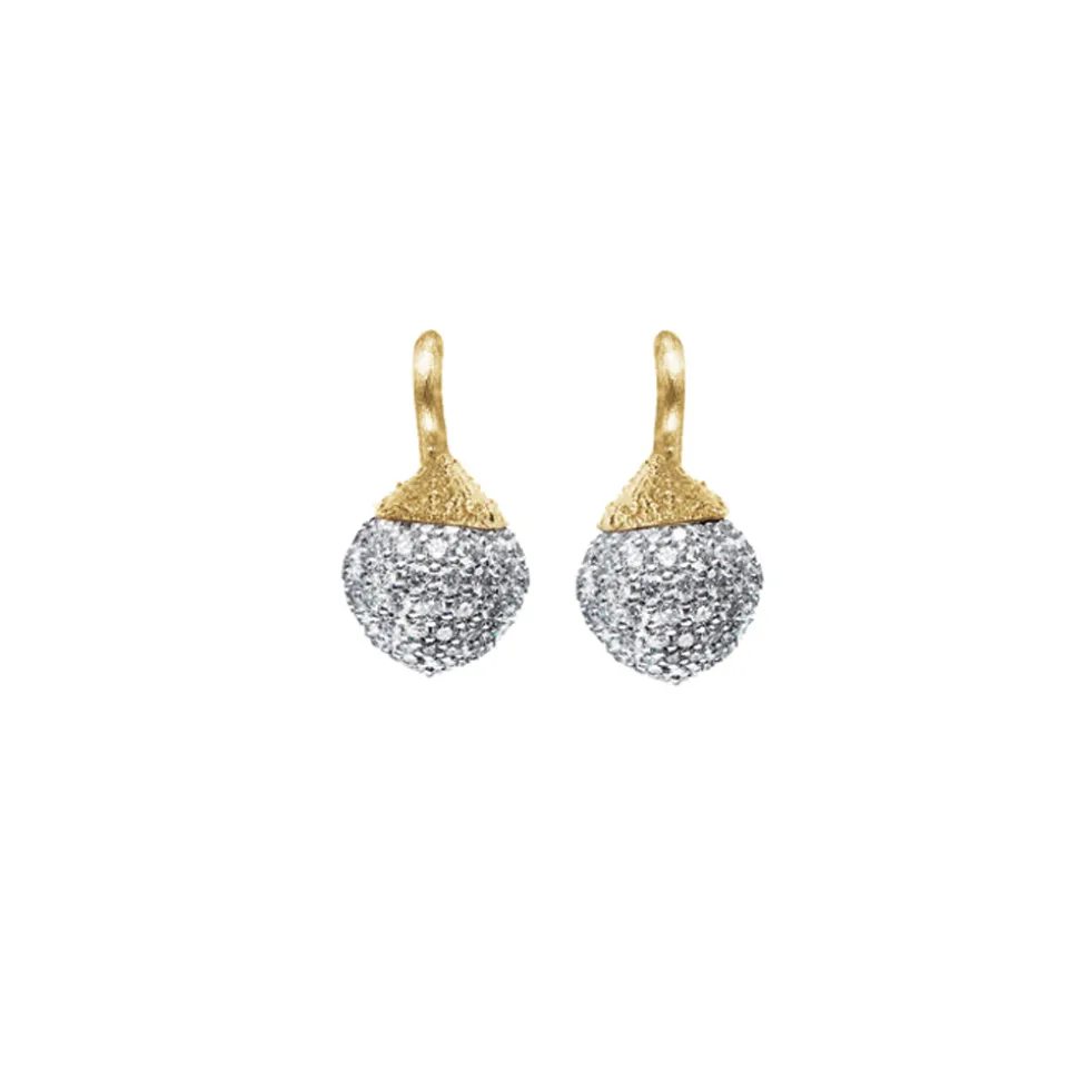 OLE LYNGGAARD COPENHAGEN – Dew Drop ørepynt i gult gull pavert med 1,42 ct diamanter