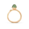 OLE LYNGGAARD COPENHAGEN – Lotus ring nr. 0 i gult gull med serpentine
