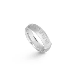 OLE LYNGGAARD COPENHAGEN – Julius herrering i matt sølv – 6,5 mm