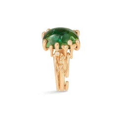 OLE LYNGGAARD COPENHAGEN – BoHo – Ring Medium – 18k gult gull med grønn turmalin og 0,04 ct diamanter