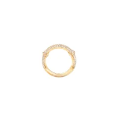 OLE LYNGGAARD COPENHAGEN – Nature ring i gult gull halvpavert med 102 brillianter