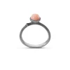 OLE LYNGGAARD COPENHAGEN – Lotus ring nr. 0 i sølv med rosa Opal
