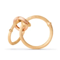 OLE LYNGGAARD COPENHAGEN – Nature ring med 2 ringer i gult gull og 1 ring i roségull