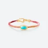 OLE LYNGGAARD COPENHAGEN – Life armbånd med 18k gult gull lås og turkis – Berry – 4,5mm