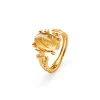OLE LYNGGAARD COPENHAGEN – BoHo ring i 18k gult gull med rutilkvarts og 0,02 ct diamanter