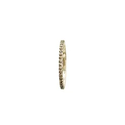 OLE LYNGGAARD COPENHAGEN – Love Band Straight Ring i gult gull og 0,4 ct brune diamanter