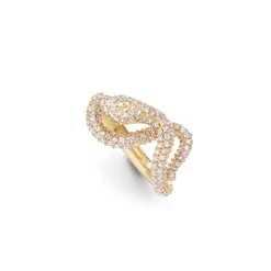 OLE LYNGGAARD COPENHAGEN – Snakes liten ring i gult gull pavert med 1,22 ct diamanter