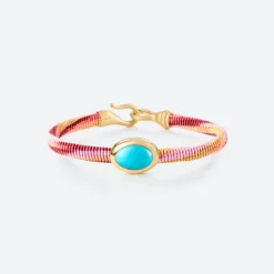 OLE LYNGGAARD COPENHAGEN – Life armbånd med 18k gult gull lås og turkis – Berry – 6mm