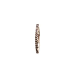 OLE LYNGGAARD COPENHAGEN – Love Band Straight Ring i roségull og 0,4 ct brune diamanter
