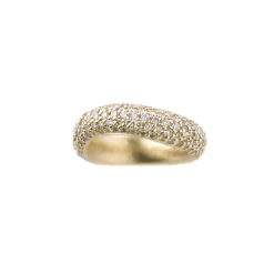 OLE LYNGGAARD COPENHAGEN – Love ring nr. 5 i matt gult gull med 1,75 ct diamanter